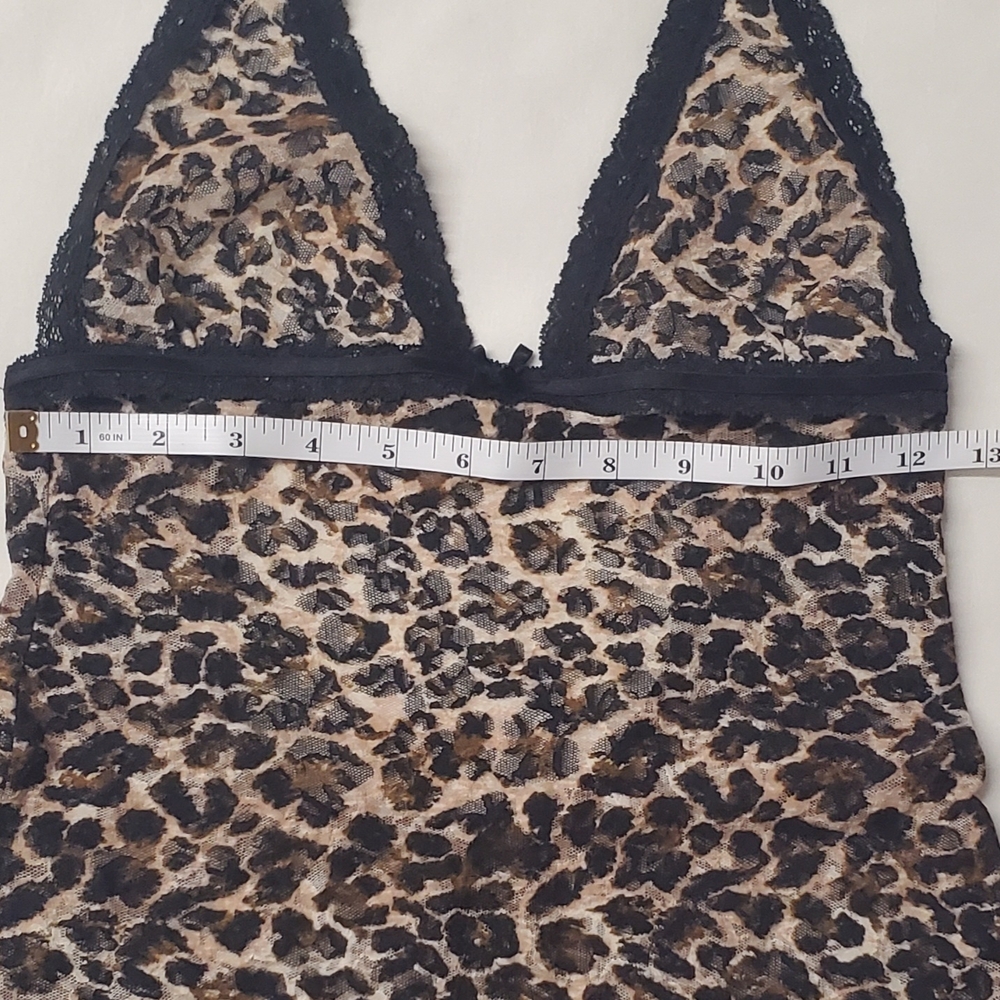 Victoria's Secret S Vintage Y2K "The Lacie" Cheetah Print Halter Chemise - Picture 5 of 5